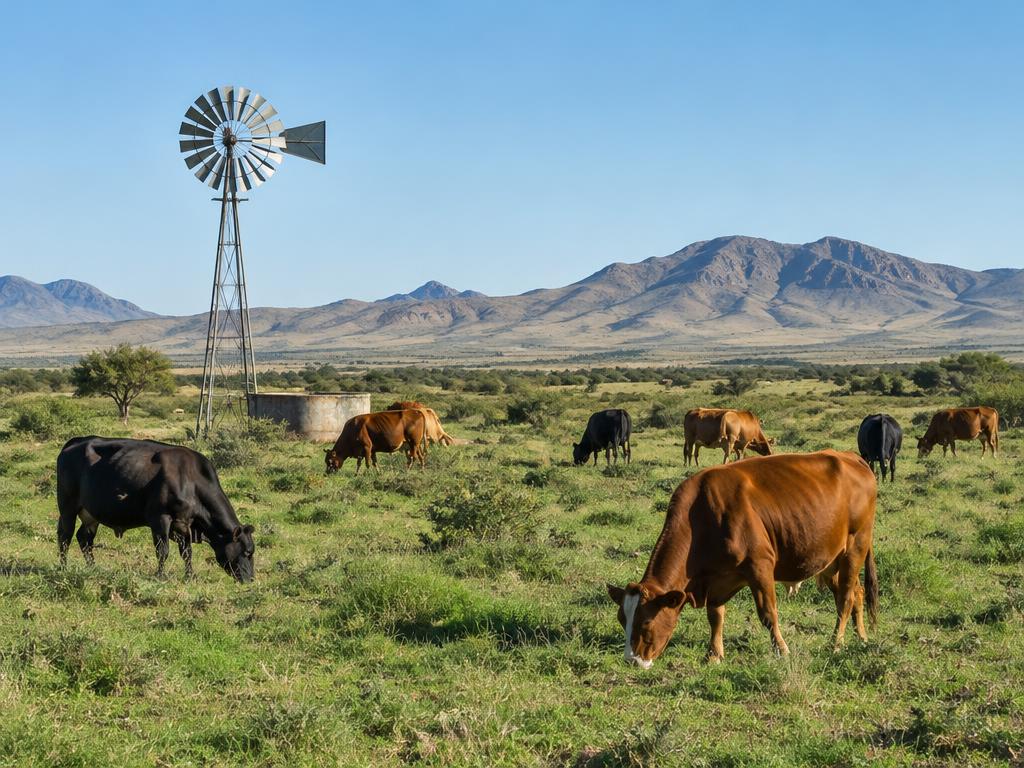 Illustrative Namibian farm landscape